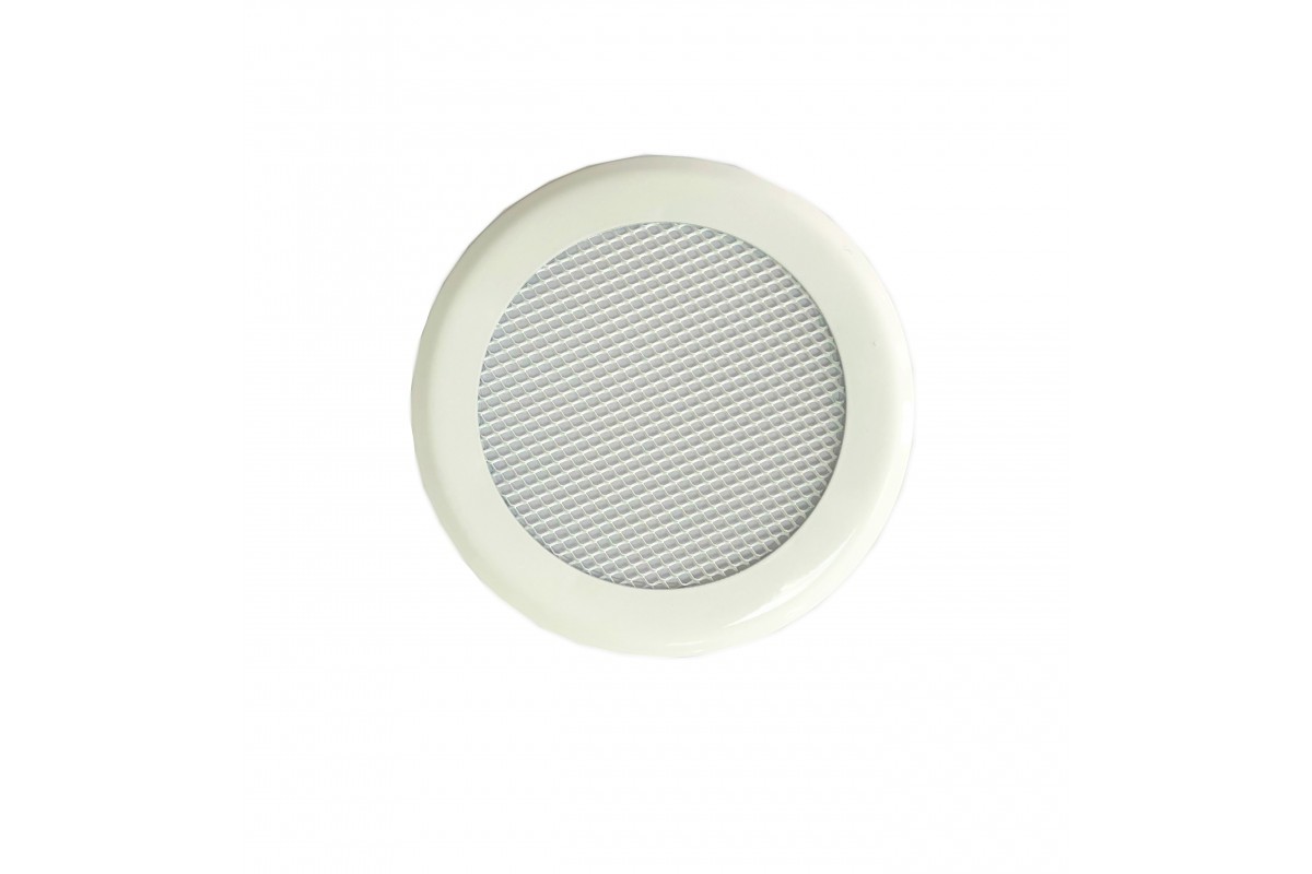 Решетка на магнитах КР-100 ОК метал. белая с фланцем и обратным клапаном